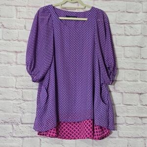 Love Lucy Love Mini Dress 2 Pocket Polka-dot  Dress Size Small